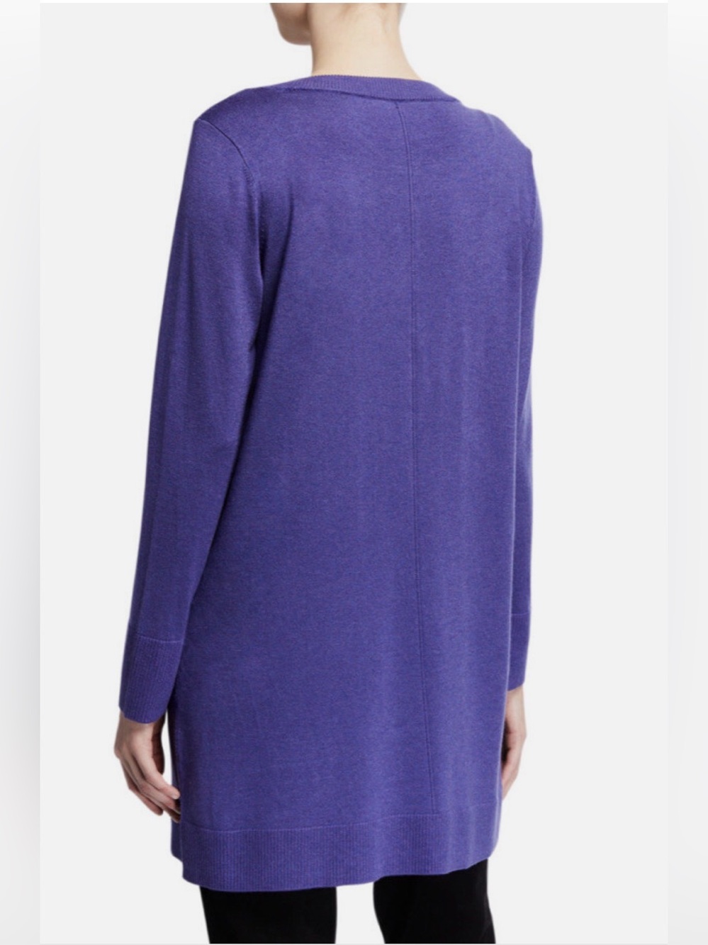 Eileen Fisher Cozy Tencel Stretch Round Neck Long Sleeve Tunic Size Small - Picture 3 of 9